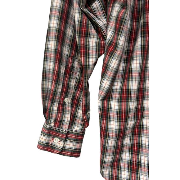 Ralph Lauren Blake Men's Medium Long Sleeve Button Up Shirt Plaid 2-Ply Cotton - Picture 5 of 6